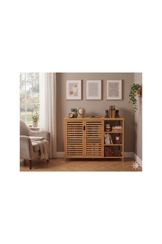 Yıldıray Metal Bambu Çift Kapaklı 3 Katlı Çok Amaçlı Organizer Yld-008 Bej