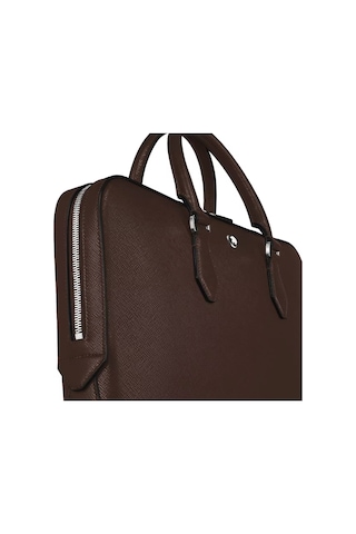 Montblanc Sartorial Deri İnce Evrak Çantası 222921 Kahverengi