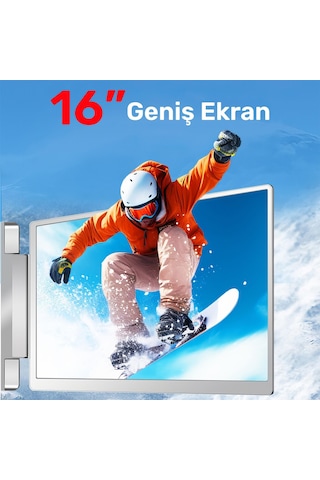 Npo Npm11 16" Fhd 1200p Ips Type-c Taşınabilir 2'li Monitör Çoklayıcı Standlı Notebook Monitör