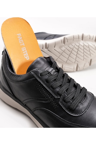 Fast Step Hakiki Deri Siyah Deri Erkek Casual Ayakkabı 742ma252012