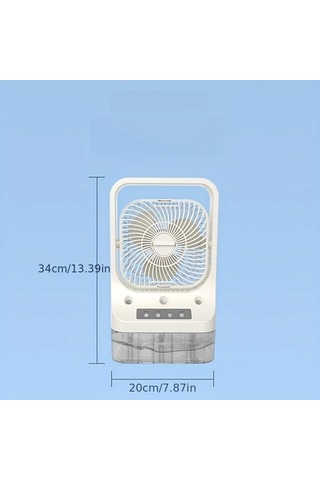 Motion003 Taşınabilir Usb Fanı Mini Soğutma Fanı Gece Lambalı Çoklu Hız Ayarlı Masaüstü Fan İç Dış Mekan Ofis Yurtlar İçin