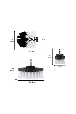 Fixonic B.h.d. Bhd00900 Matkap İle Kullanılan 3'lü Temizlik Fırça Seti