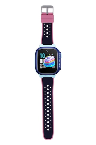 Huawei Watch Gt5 Pro 42mm Mkst Krd-138 18mm Çocuklara Özel Silikon Strap Kayış - Rose Pembe-siyah