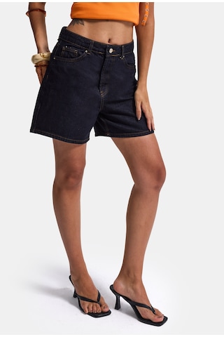 Itsbasic Kadın İndigo Selvedge Diana 7s6-50 Relax Mom Fit Denim Şort