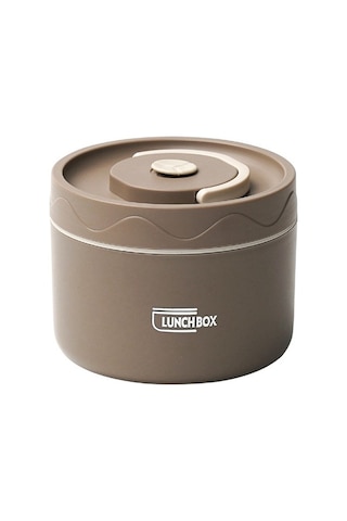 Ulzyvf Yemek Termosu - Paslanmaz Mikrodalga Kutusu, Kahverengi, 420ml Kahverengi