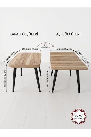 Evko Mobilya Lena Sehpa, Yan Sehpa, Zigon Sehpa, Orta Sehpa, Akıllı Sehpa, Büyüyebilen Sehpa, Ahşap Sehpa Ceviz
