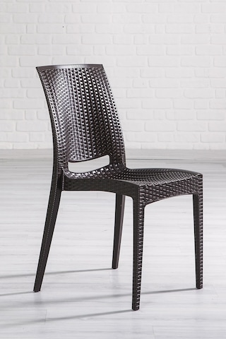 6 Adet Rattan Kahve Sandalye / Balkon-bahçe-teras Kahverengi