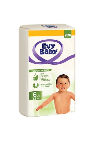 Evy Baby Bebek Bezi 6 Beden 15+ Kg Ekstra Large 112 Adet Ekonomik Fırsat Paket 6 Numara