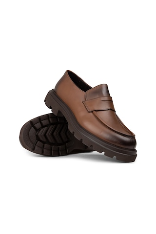 Deery Erkek Hakiki Deri Taba Renk Loafer Ayakkabı - 01980mtbae03 Taba