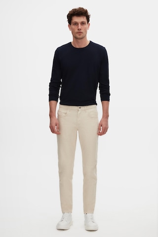 Ds Damat Comfort Fit Ekru Düz Jean Kot Beş Cepli Yıkamalı Denim Pantolon 3hcj3ort00103 E01