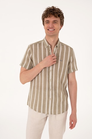 U.s. Polo Assn. Erkek Haki Gömlek Kısa Kollu 50306329-vr027 Haki