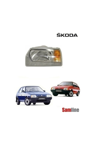 Skoda Favorit Uyumlu Forman Sol Ön Far 1989-1990-1991-1992-1993-1995 Modeller İçindir