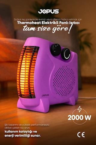 Jopus JO-FI001 2000 W Fanlı Isıtıcı Lila