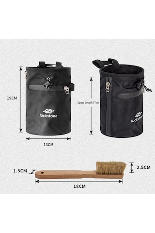 Luckstone-bouldering Halter Için Fırçalı Magnezyum Tozu Saklama-sarı Sarı