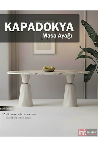 Kapadokpa 72 Cm 2 Adet Yemek Masası, Ofis Ve Toplantı Masası Ayağı Beyaz Beyaz
