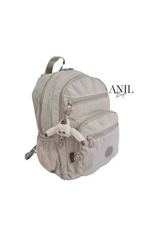 Anılbags Krinkıl Kumaş Suya Dayanıklı Klinkır Sırt Çantası/laptop Bej