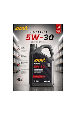 Opet Fulllife 5W-30 API SP Ilsac GF-6 Dexos1 Gen 2 Sentetik Motor Yağı