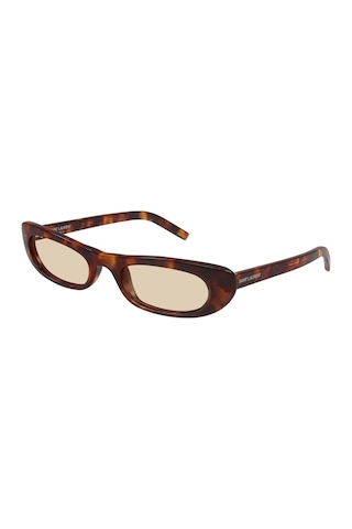 557 Shade 008 53-20-145 Saint Laurent Cat Eye Kadın Güneş Gözlüğü Kahverengi