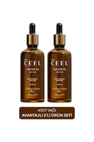 The Ceel 2'li Saf Hint Yağı Castor Oil Soğuk Sıkım 50 ml