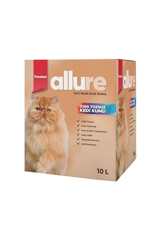 Allure Aktif Karbonlu Tozsuz Topaklaşan Kedi Kumu 10 L