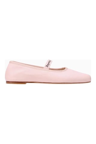 Repetto Lisbeth Deri, Kare Burunlu, Logolu Şık Parisian Tasarım Babet Pembe