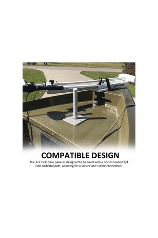 Teltree Alüminyum Bot Koltuğu Tabanı 7x7 İnç 3/4 İnç Pedyal Uyumlu Saçma Renkli Tekli Kurulum Kolay Dayanıklı Montaj Tabanı