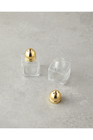 English Home Lelia Cam 2'li Tuzluk - Biberlik 4x5 Cm Gold