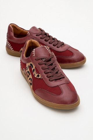 Luvishoes Luvi Shoes Perry Bordo Hakiki Deri Kadın Spor Ayakkabı Bordo