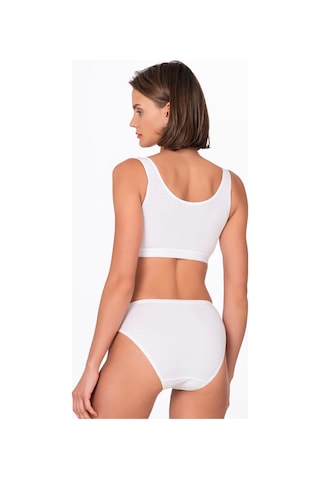 Özkan Underwear Pamuklu Likralı Süprem Slip Külot K6120 Beyaz