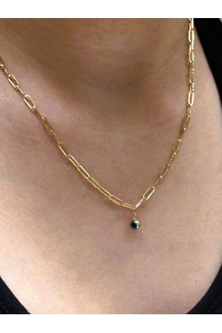 Altın Nazar Göz Boncuklu Ataç Zincir