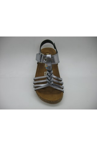 Toddler 01317 Anatomik Deri Mantar Taban Örgülü Sandalet 26-30 Füme