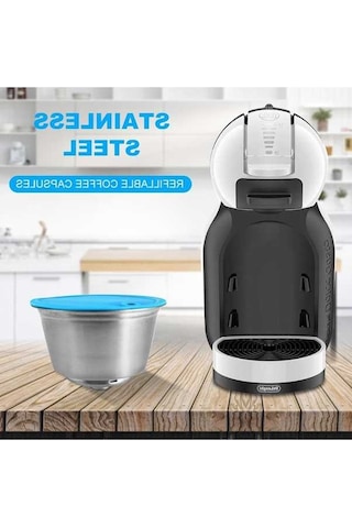 Pazly Doldurulabilir Paslanmaz Çelik Kahve Kapsülleri Gümüş Renk Gümüş