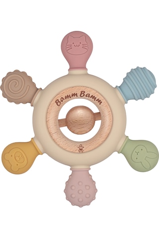 Boncuklu Silikon Bebek Diş Kaşıyıcı Hafif Ve Rahat Kavranır Çok Renkli