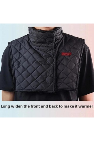 Skycity Kış Motosiklet Manzarası: Kalın Yün Döşeme, Rüzgar Engeli, Boyun Korumalı, Sıcaklık Sağlayan Siyah Universal Boy Tunik