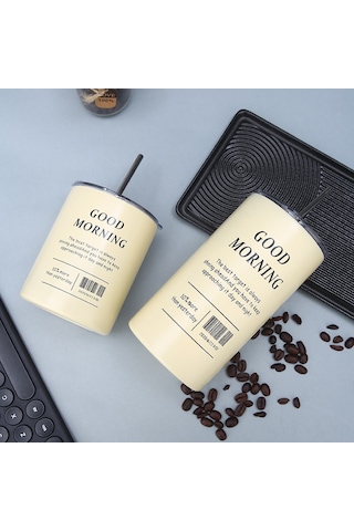 Yunboo 304 Çelik Matara, Büyük Kapasite 320ml , İki Yollu İçecek, Sürekli Soğuk/sıcak Tutar, Taşınabilir Outdoor Kupa Beyaz