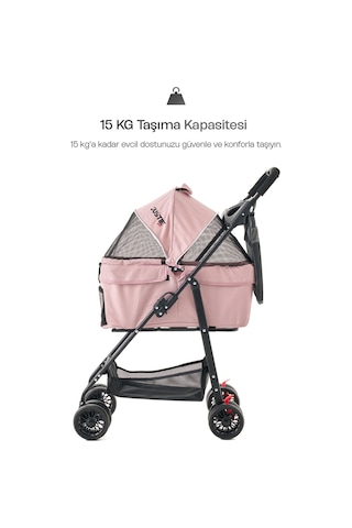 Justie Pet Lotus Kedi & Köpek Arabası 76 x 52 x 95 CM