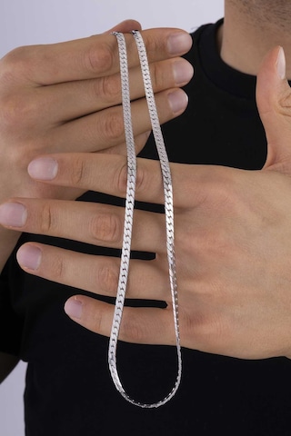 Gümüş Pazarım Gurmet Model Aralıksız Erkek Çelik Zincir Çok renkli