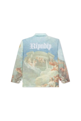 Aymer American Rag Cie Heavens Waiting Button Up Ceket: Özel Baskı Ve Nakışlı Tasarım Mont Çok Renkli