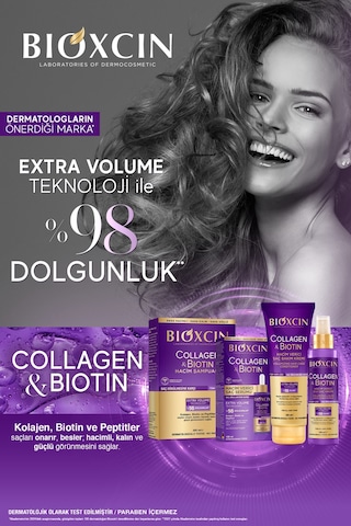 Bioxcin Collagen & Biotin Ekstra Hacim Şampuanı 300 ml - Kolajen Biotin İnce ve Seyrek Saçlar
