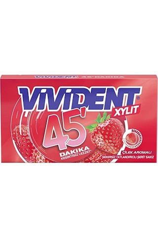 Vivident Cüzdan Sakız 45 Dakika Çilek Aromalı 18 x 26 G