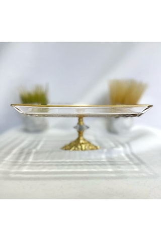 Yeppostore Yeppo Store Madlen Metal Ayaklı Sunumluk Tabak Gold