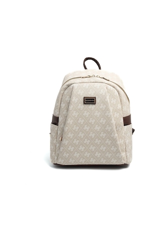 Silver Polo Sp926 Kadın Sırt Çantası Monogram Taş-kahve