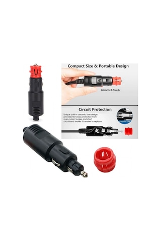 Oto Araç Çakmaklık Erkek Şarj Fişi 6v,12v,24v Araç Çakmaklık Fişi
