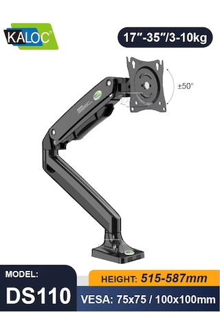 Klc-ds110 17"-35" Amortisörlü Monitör Masa Tutucu Kol Stand