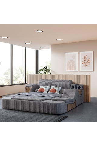 Eymense Sunline Akıllı Lüx Karyola Kahve