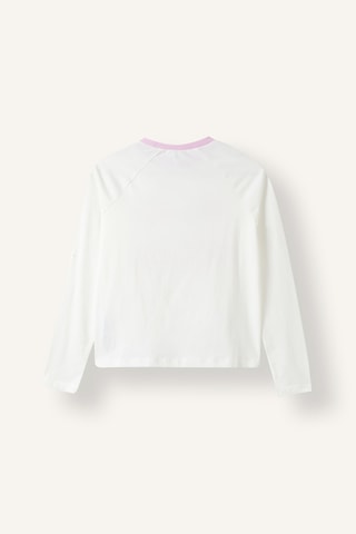 Defacto Baskılı Uzun Kollu Üst Lastikli Paça Alt 2li Pijama Takımı Kız Çocuk I3894a826auer105 Ekru-er105