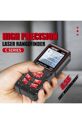 Pazly C40 Lazer Mesafe Ölçer 40m/131ft 6 Fonksiyonlu Alan/hacim/pisagor/çift Pisagör/sürekli Ölçüm