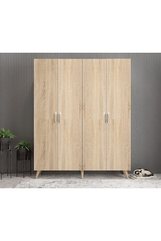 Duke 4 Kapaklı Ayakkabılık Meşe 180 Cm M2