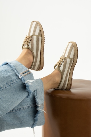 Gabriella Hasır Bağcık Detaylı Kadın Espadril Sneaker Dxgabriella Beyaz