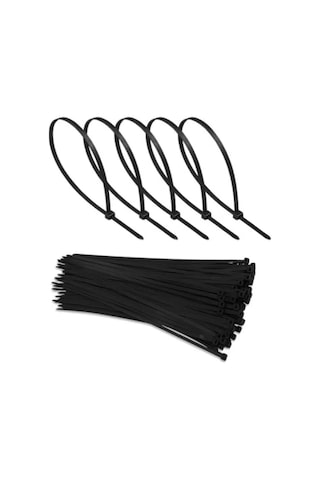Isıya Dayanıklı Plastik Kablo Bağı Seti - 100 Adet, 6.6 Naylon 0.45 - Beyaz - Düz - 100m